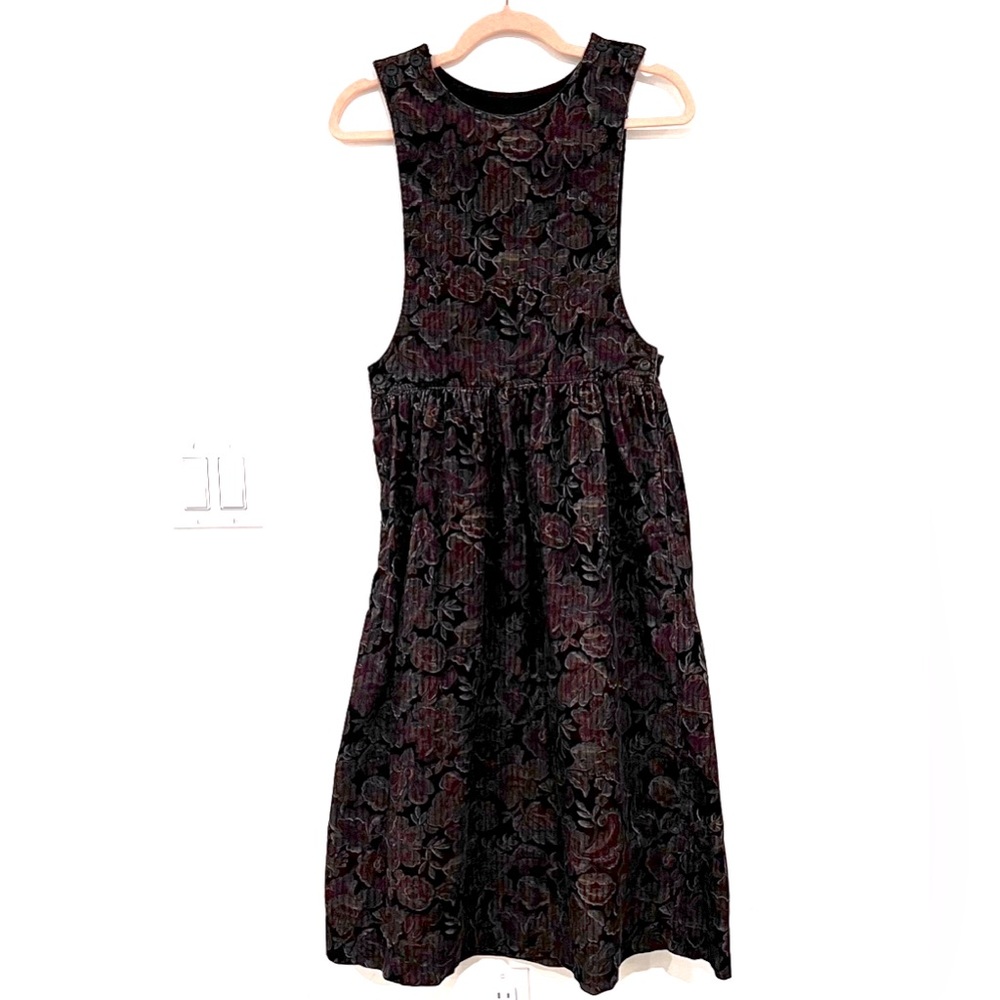 Woodward Vintage Black Floral Tapestry Sleeveless Dress Women’s Sz 6 - Picture 2 of 10